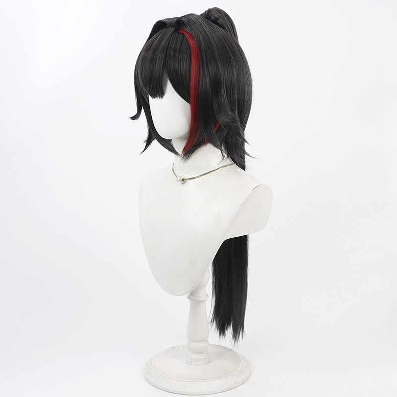 Rolecosplay Goddess of Victory: Nikke Bay Black Mixed Red Cosplay Wig