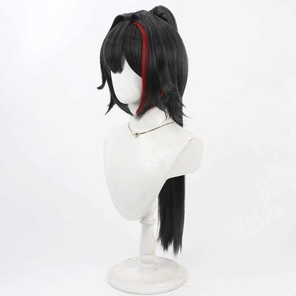 Rolecosplay Goddess of Victory: Nikke Bay Black Mixed Red Cosplay Wig