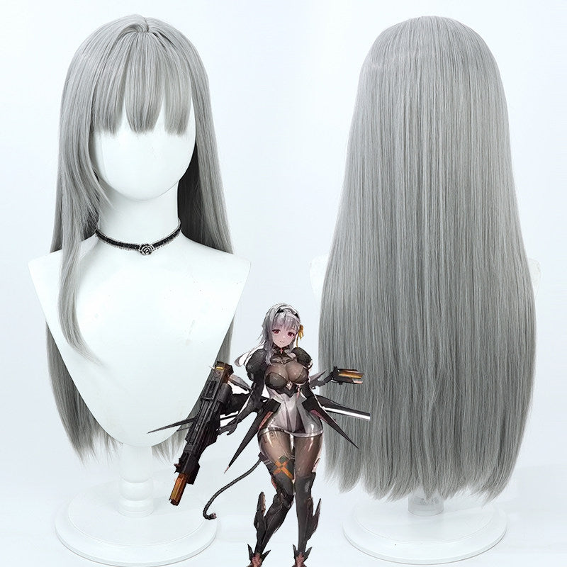Rolecosplay Goddess of Victory: Nikke Modernia Long Gray Cosplay Wig