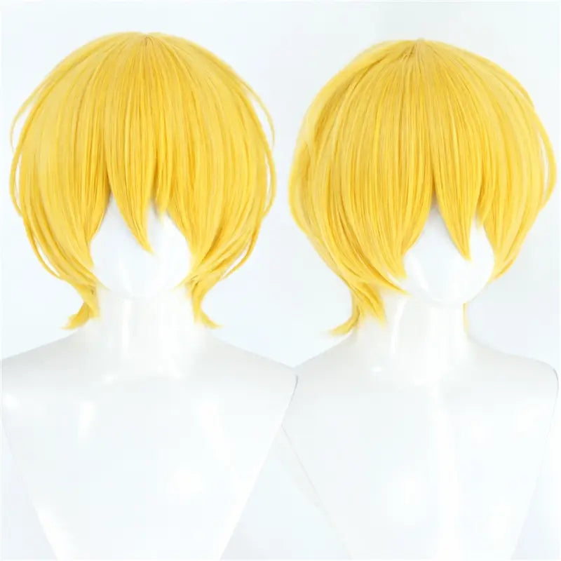 Rolecosplay Golden Yellow Short Layered Cosplay Wig