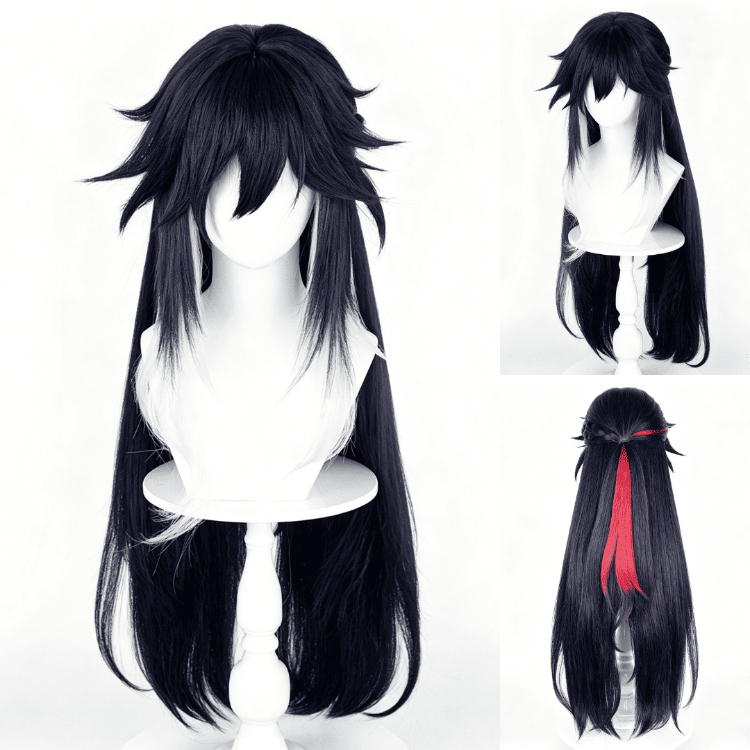 Rolecosplay Honkai Star Rail Ashveil Long Black Male Cosplay Wigs