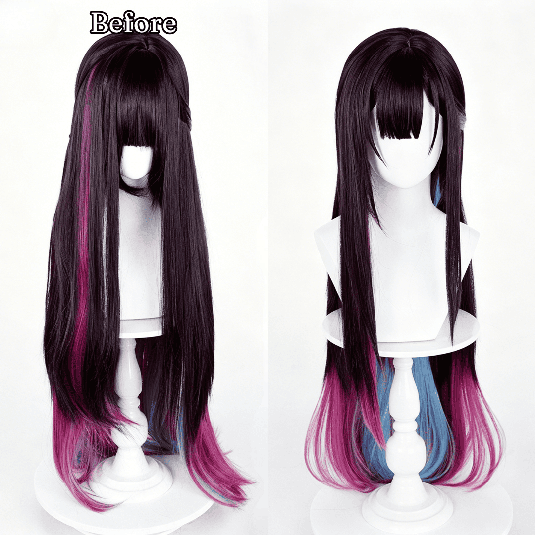 Rolecosplay Honkai Star Rail Hysilens Long Black Cosplay Wig