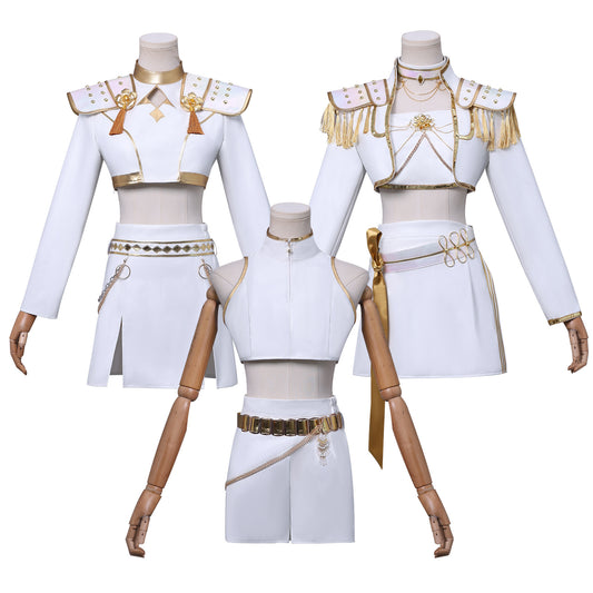 Rolecosplay Kpop Demon Hunters Rumi Zoey Mira White Outfit Cosplay Costume