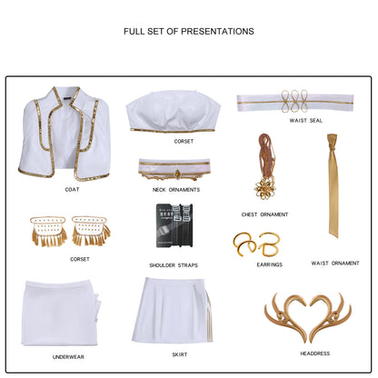 Rolecosplay Kpop Demon Hunters Rumi Zoey Mira White Outfit Cosplay Costume