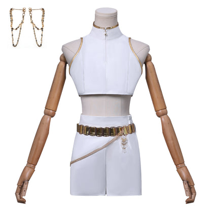 Rolecosplay Kpop Demon Hunters Rumi Zoey Mira White Outfit Cosplay Costume
