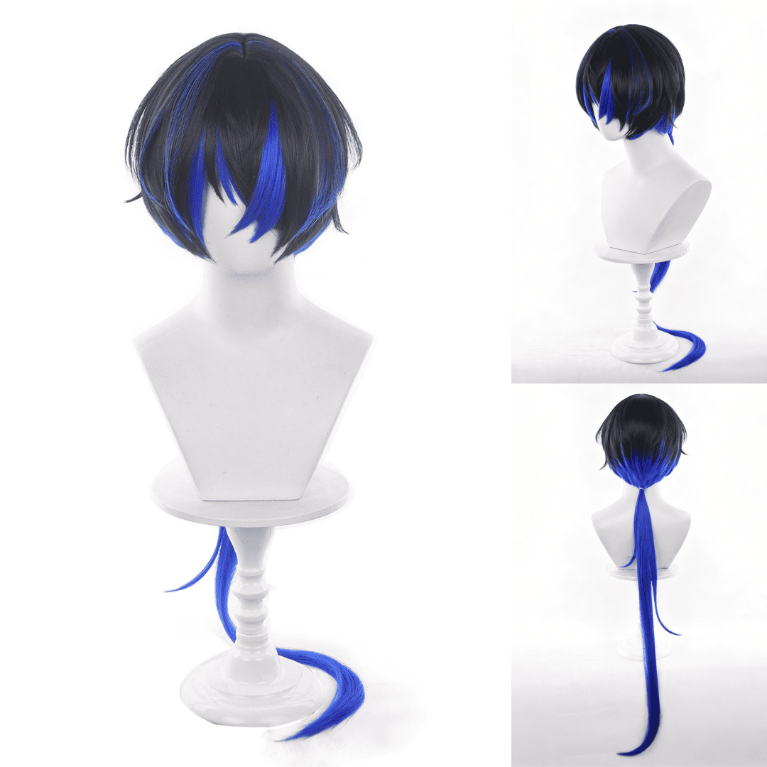 Rolecosplay NTE Daffodill Black Blue Long Cosplay Wig