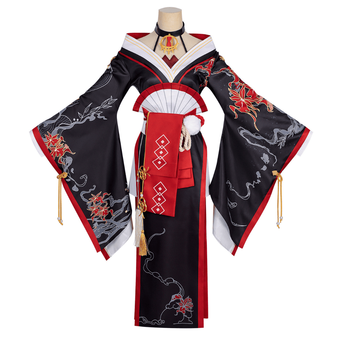 Rolecosplay NTE Hotori Black Red Kimono Cosplay Costume
