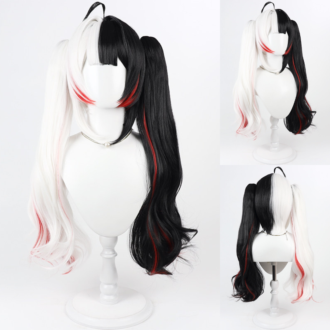 Rolecosplay NTE Lacrimosa White Black Ponytail Cosplay Wig