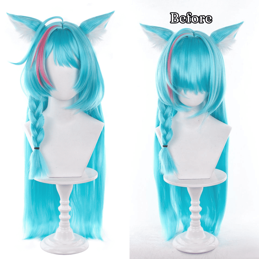 Rolecosplay NTE Mint Green Long Cosplay Wig with Ears