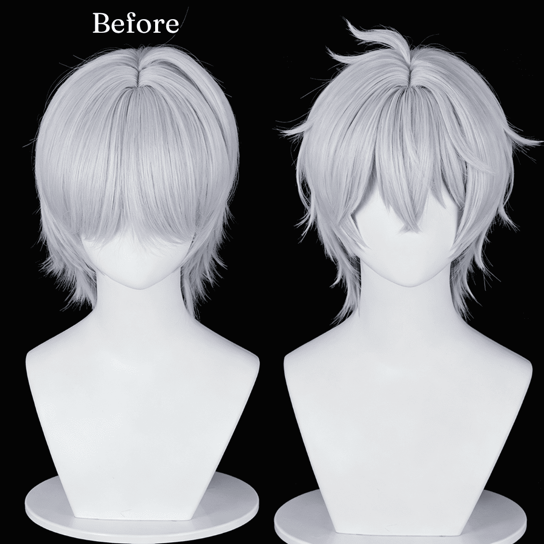 Rolecosplay NTE Zero Male Short White Cosplay Wigs