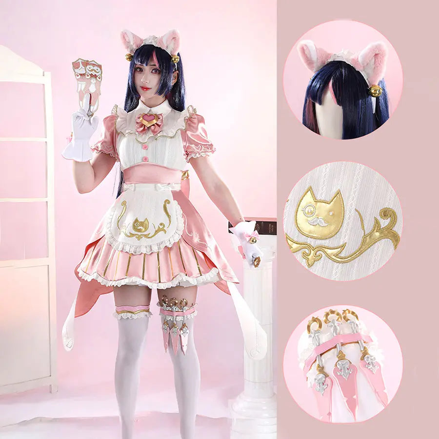 Rolecosplay Overwatch Kiriko Nyan Cafe Cosplay Costume