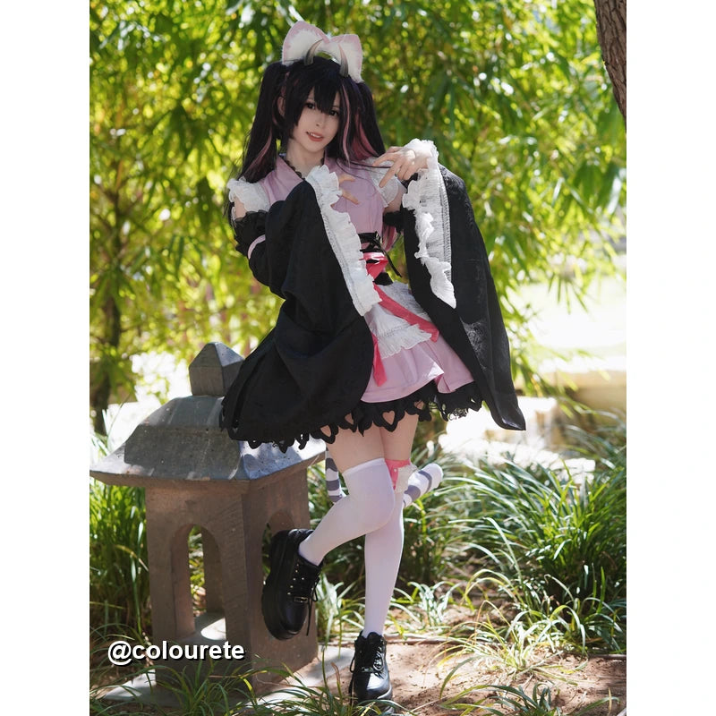 Rolecosplay Pink and Black Maid Costume