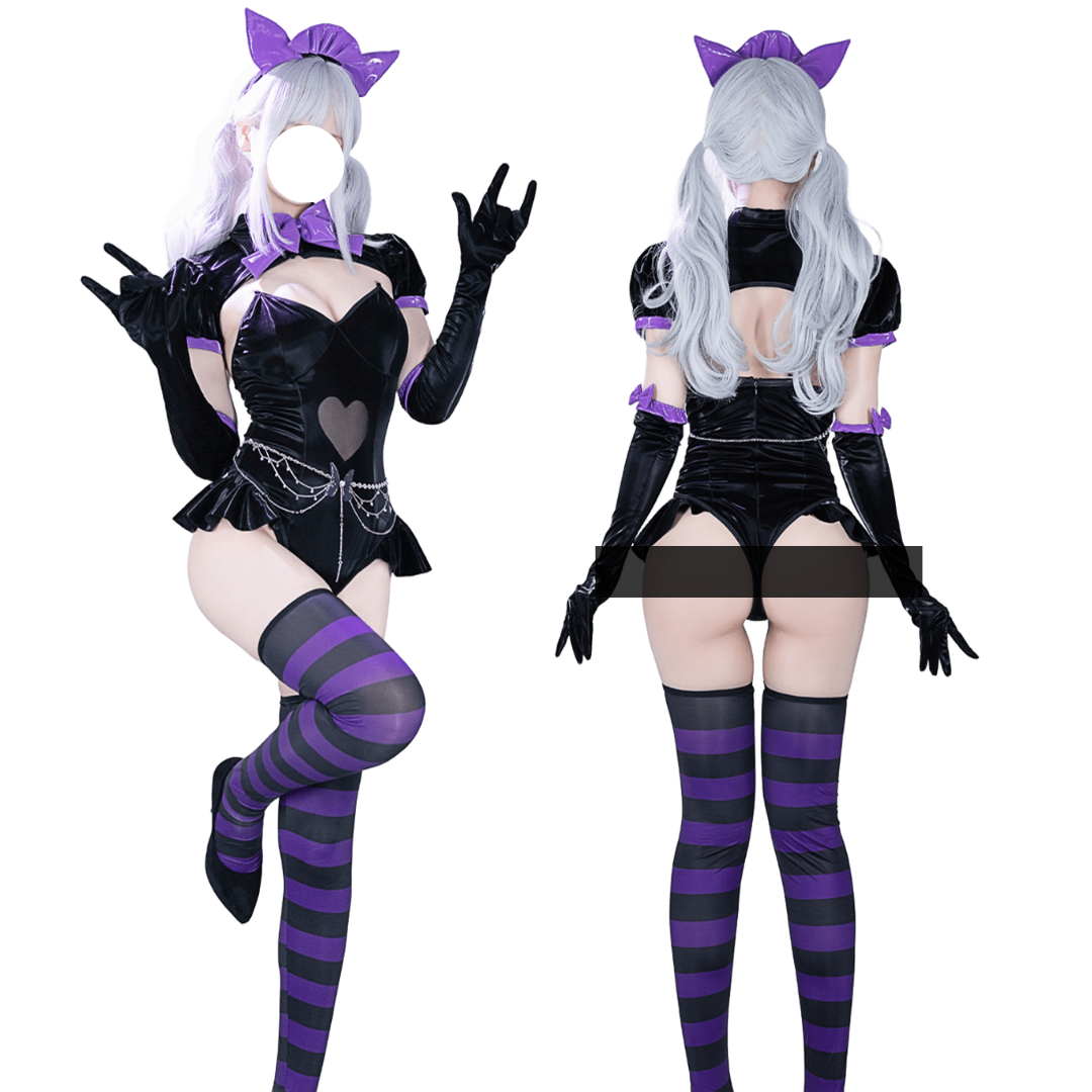 Rolecosplay Sexy Gothic Heart Cut-out Cat Cosplay Costume