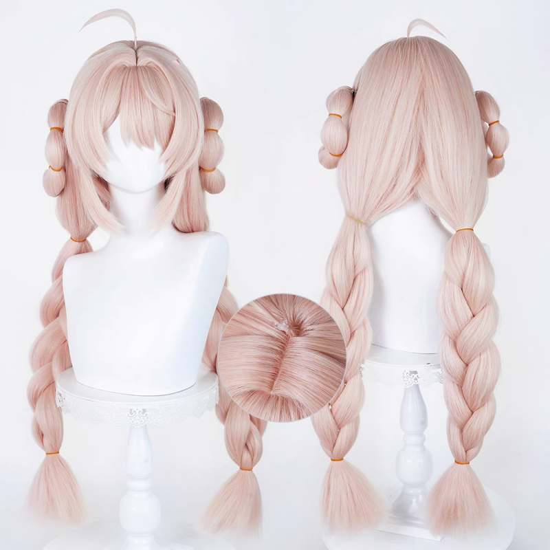 Rolecosplay Zenless Zone Zero Zhao Pink 85cm Double Braided Cosplay Wig