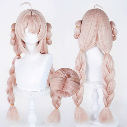 Rolecosplay Zenless Zone Zero Zhao Pink 85cm Double Braided Cosplay Wig