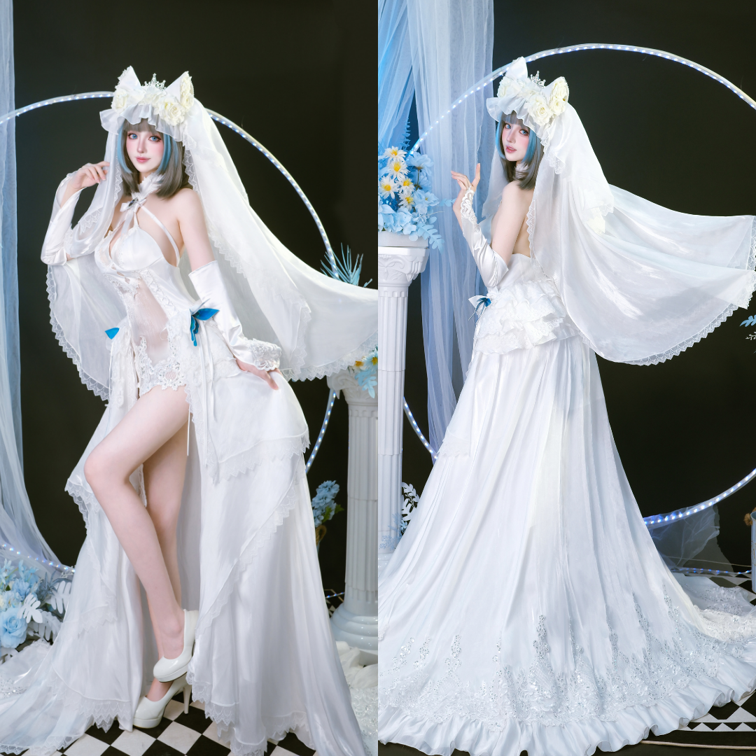 Rolecosplay Azur Lane Cheshire Hana Bride Cosplay Costume