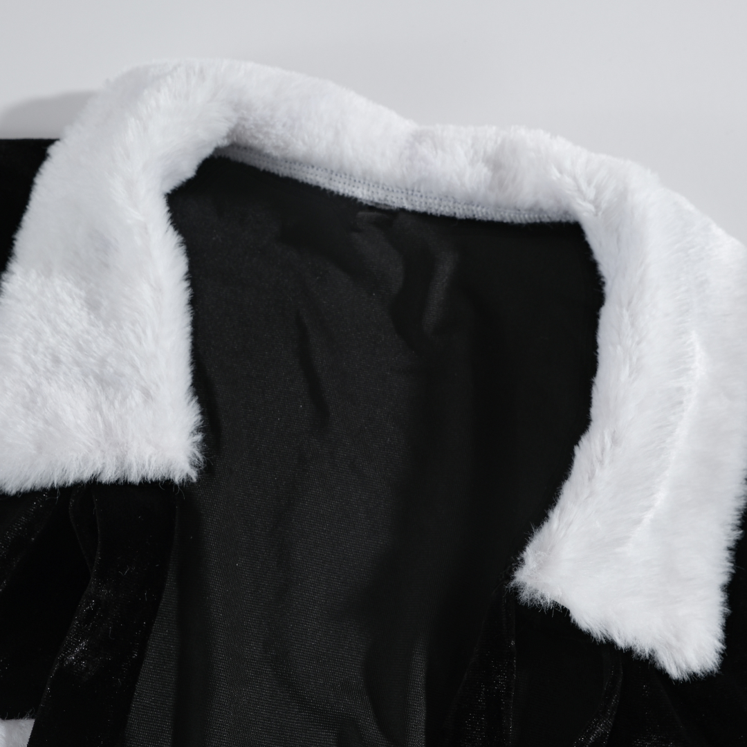 Rolecosplay Black Velvet Christmas Cosplay Dress with Shawl 2B Fanart Cosplay