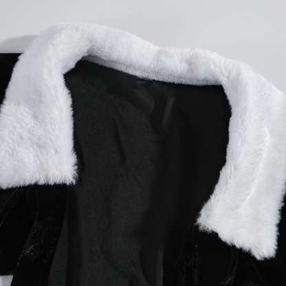 Rolecosplay Black Velvet Christmas Cosplay Dress with Shawl 2B Fanart Cosplay