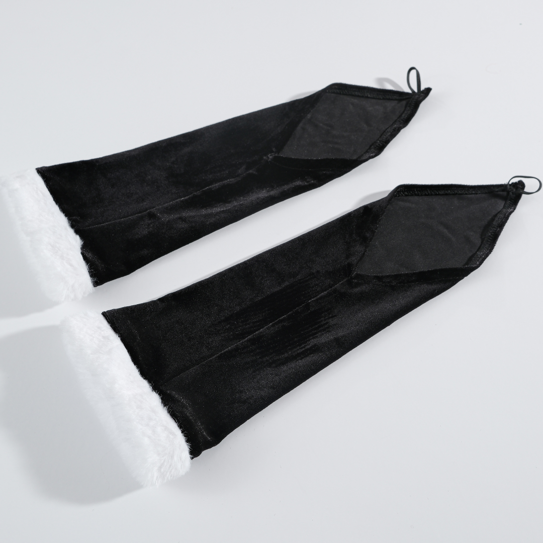 Rolecosplay Black Velvet Christmas Cosplay Dress with Shawl 2B Fanart Cosplay