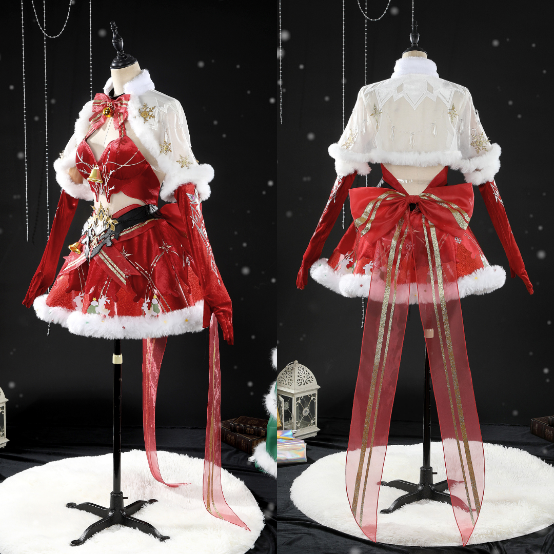 Rolecosplay Christmas Warrior Cosplay Costume Festive Battle Dress