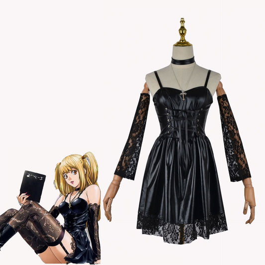 Rolecosplay Death Note Misa Amane Cosplay Costume Black Lace Set