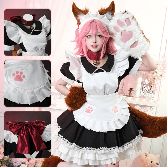 Rolecosplay FGO Tamamo Cat Maid Cosplay Costume Fate Outfit