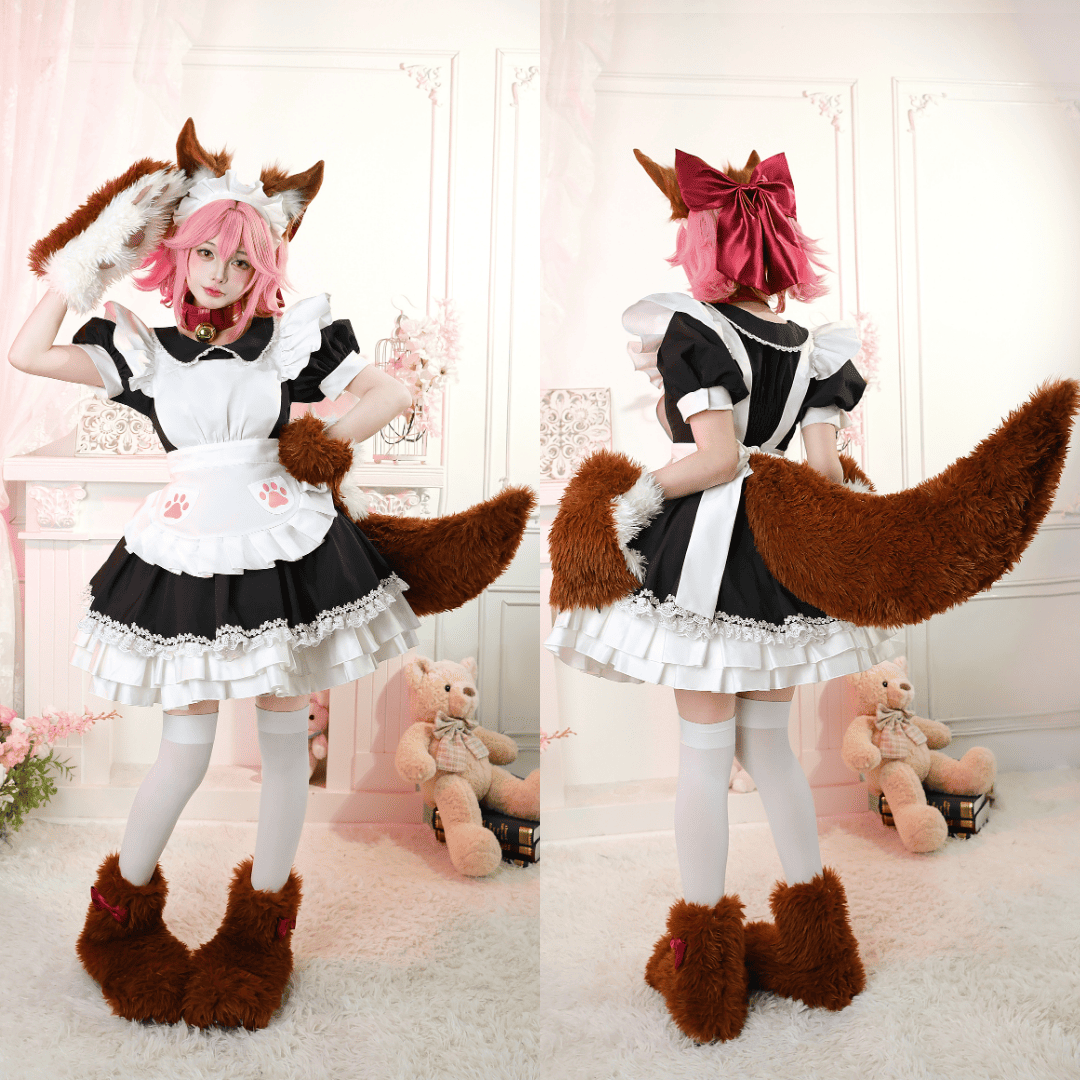 Rolecosplay FGO Tamamo Cat Maid Cosplay Costume Fate Outfit