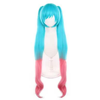 Rolecosplay Fortnite Hatsune Miku Pink Mix Blue Cosplay Wig