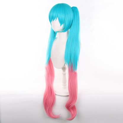 Rolecosplay Fortnite Hatsune Miku Pink Mix Blue Cosplay Wig