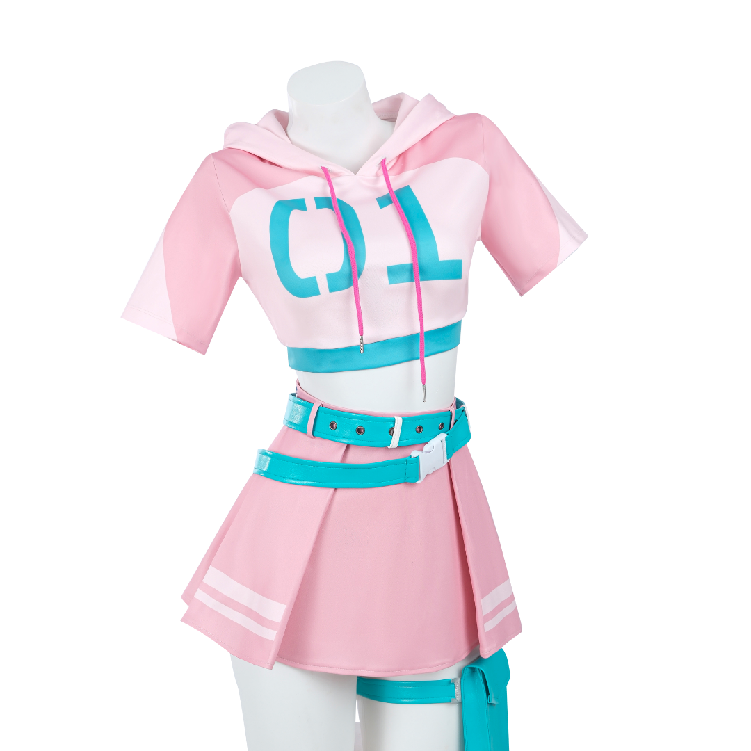Rolecosplay Fortnite Hatsune Miku Pink Skirt Cosplay Costume