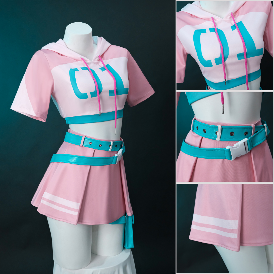Rolecosplay Fortnite Hatsune Miku Pink Skirt Cosplay Costume