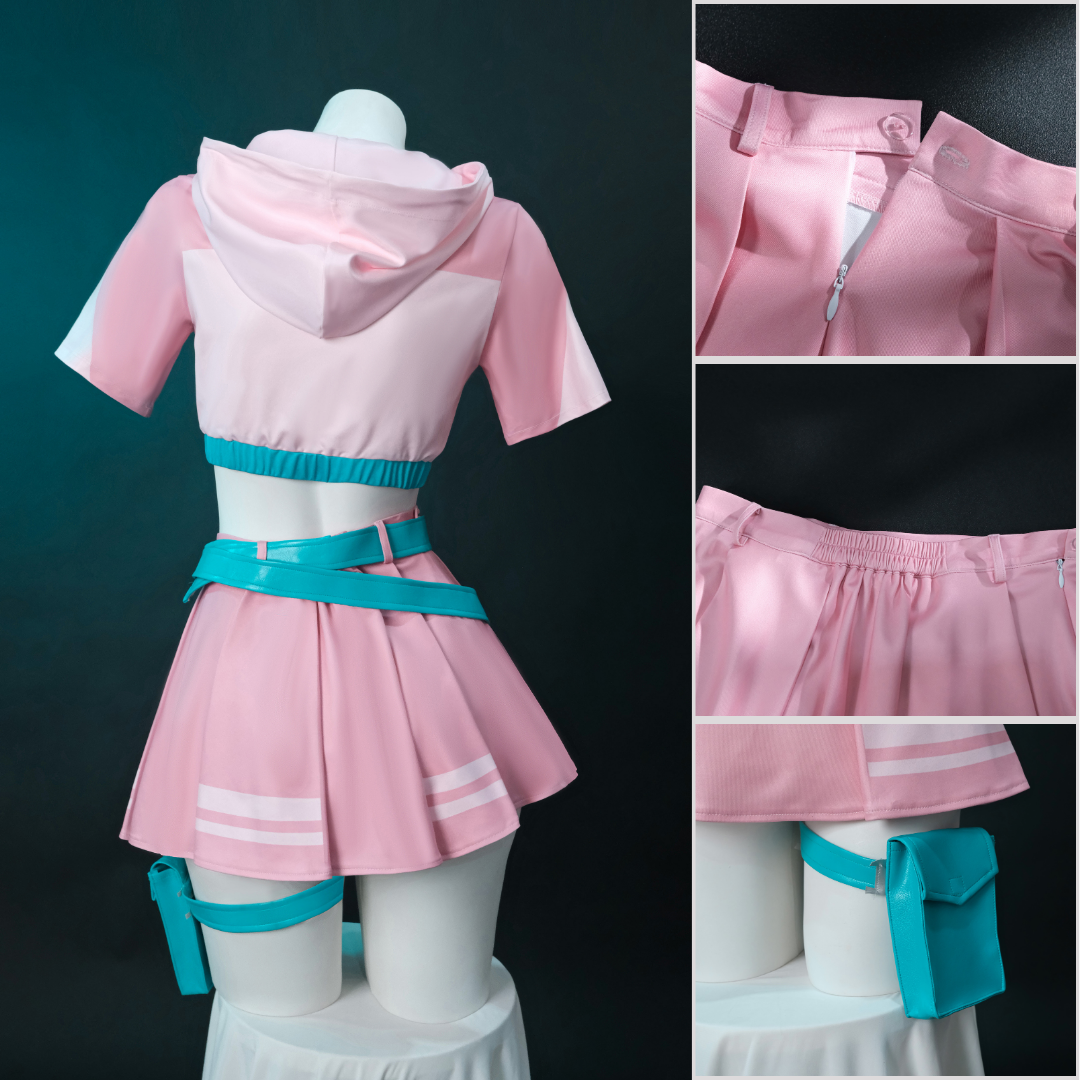 Rolecosplay Fortnite Hatsune Miku Pink Skirt Cosplay Costume