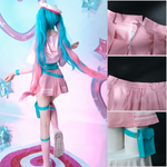 Rolecosplay Fortnite Neko Singer Pink Skirt Cosplay Costume set