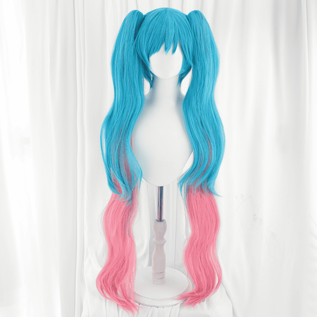 Rolecosplay Fortnite Singer Pink Mix Blue Cosplay Wig