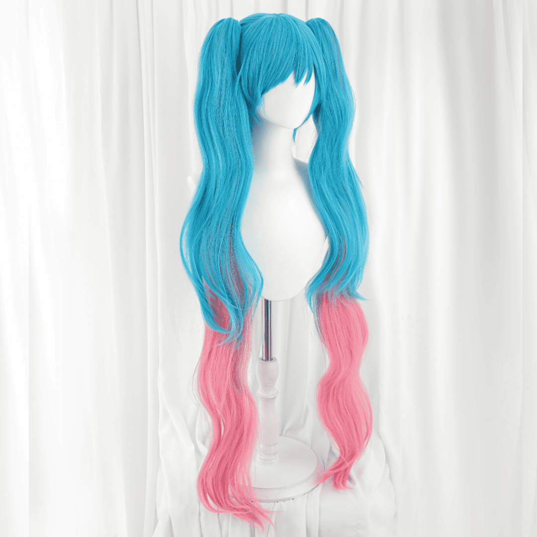 Rolecosplay Fortnite Singer Pink Mix Blue Cosplay Wig