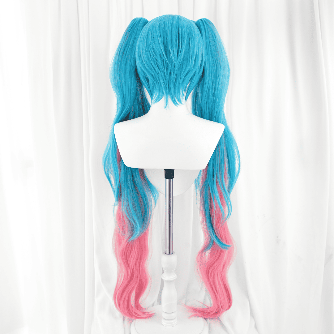 Rolecosplay Fortnite Singer Pink Mix Blue Cosplay Wig