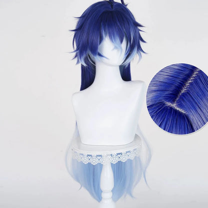 Rolecosplay Genshin Impact Flins Blue Gradient 85cm Halloween Cosplay Wig1