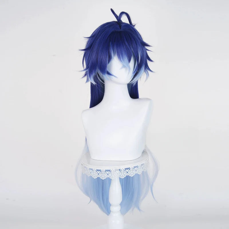 Rolecosplay Genshin Impact Flins Blue Gradient 85cm Halloween Cosplay Wig2