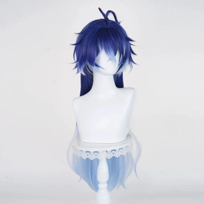 Rolecosplay Genshin Impact Flins Blue Gradient 85cm Halloween Cosplay Wig2