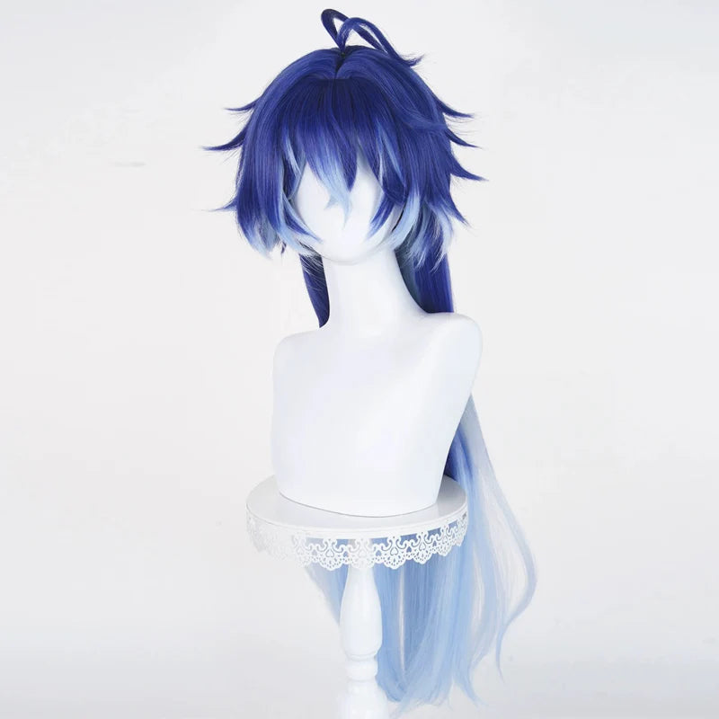 Rolecosplay Genshin Impact Flins Blue Gradient 85cm Halloween Cosplay Wig3