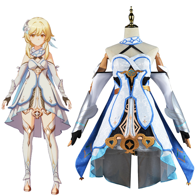 Rolecosplay Genshin Impact Lumine Cosplay Costume Traveler Outfit