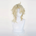 Rolecosplay Genshin Impact Varka Gold 35cm Halloween Cosplay Wig