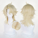 Rolecosplay Genshin Impact Varka Gold 35cm Halloween Cosplay Wig1