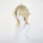 Rolecosplay Genshin Impact Varka Gold 35cm Halloween Cosplay Wig2