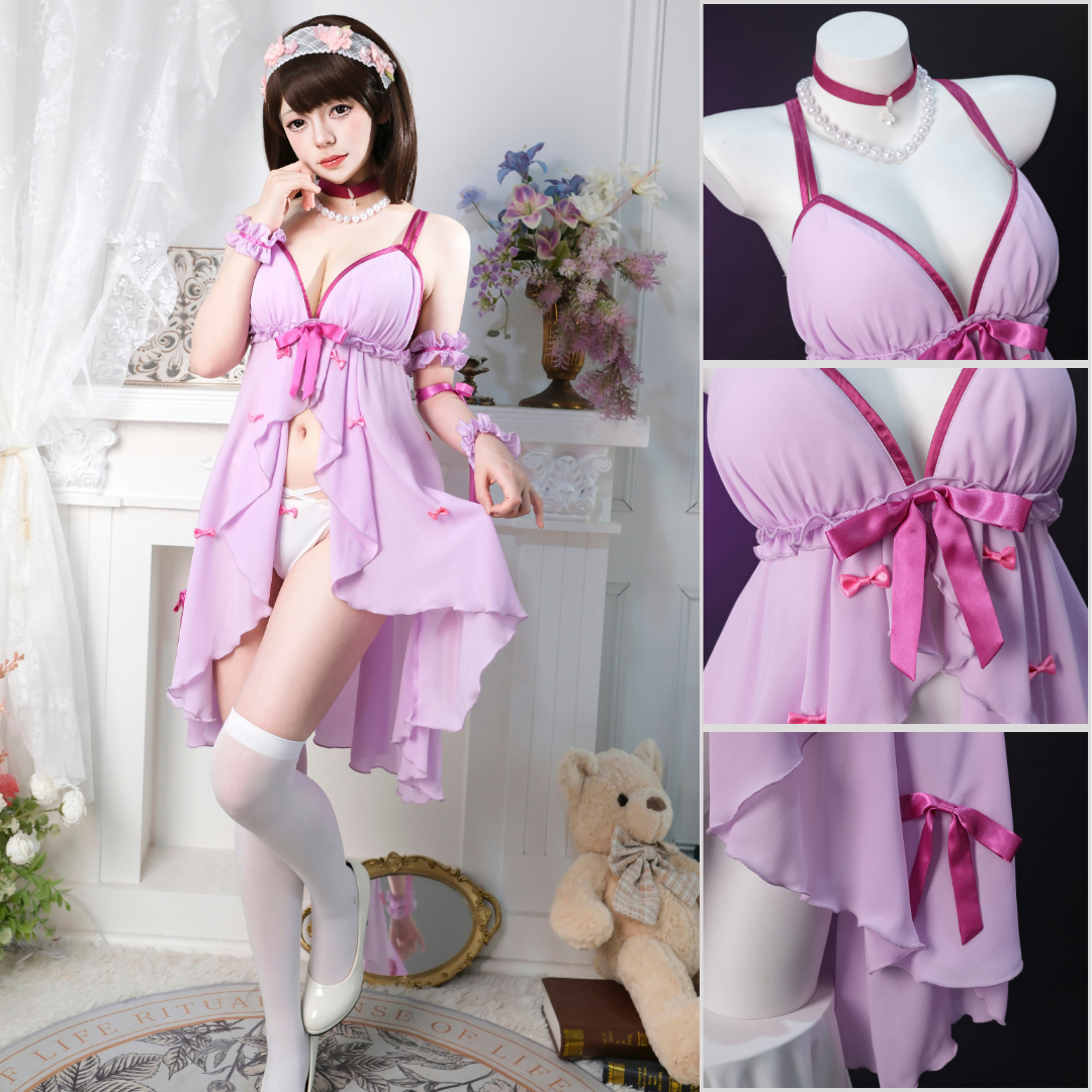 Rolecosplay Kato Megumi Pink Pyjamas Dress Cosplay Costume