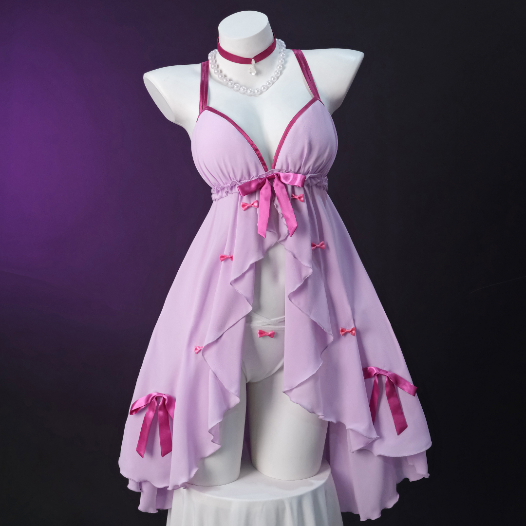 Rolecosplay_Kato_Megumi_Pink_Pyjamas_Dress_Cosplay_Costume