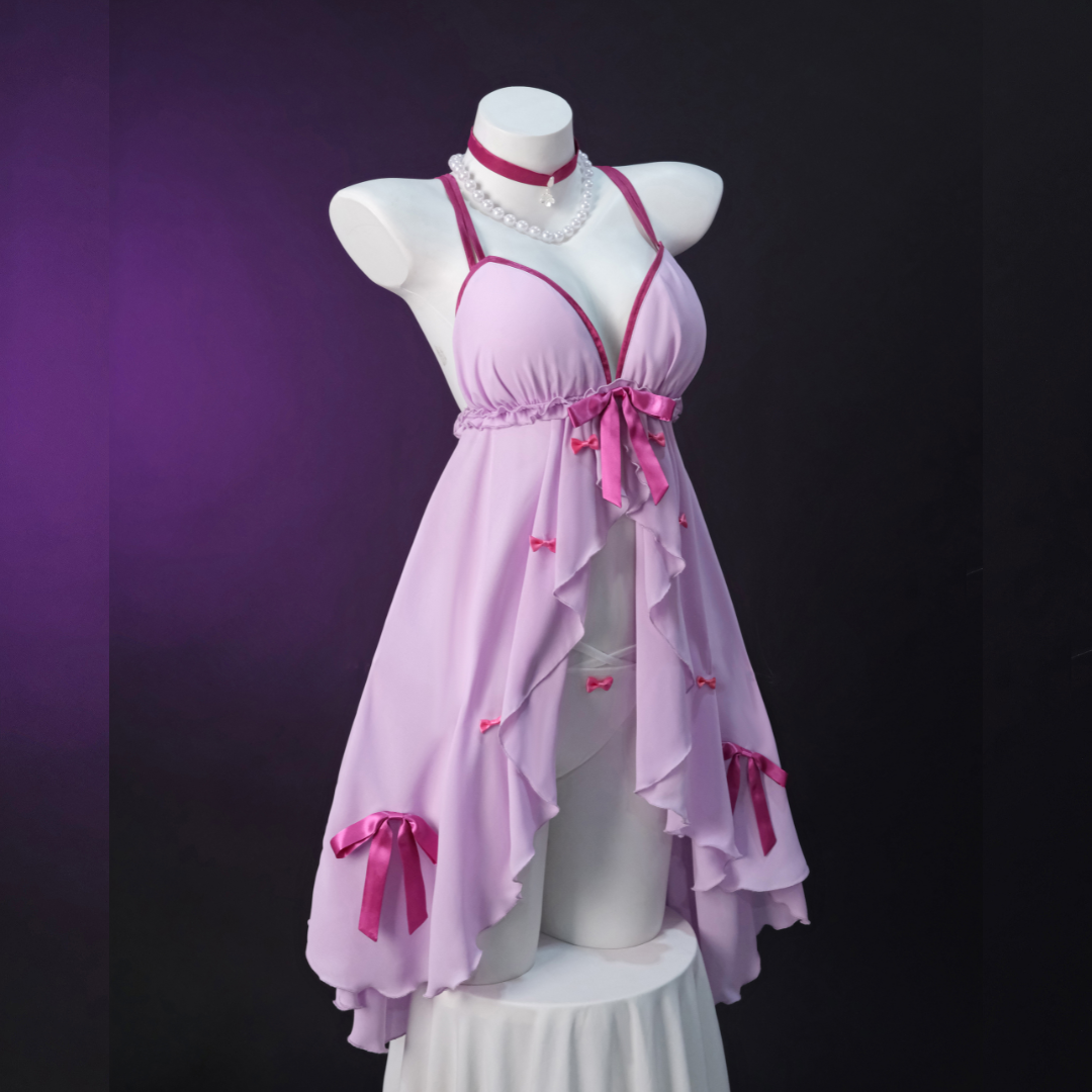 Rolecosplay_Kato_Megumi_Pink_Pyjamas_Dress_Cosplay_Costume