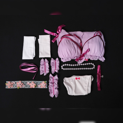 Rolecosplay_Kato_Megumi_Pink_Pyjamas_Dress_Cosplay_Costume