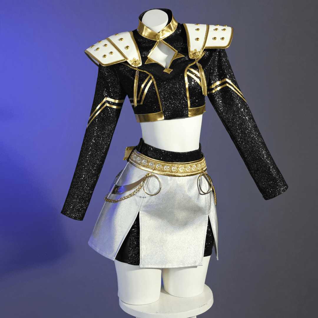 Rolecosplay Kpop Demon Hunter Zoey Golden Black Set Cosplay Costume