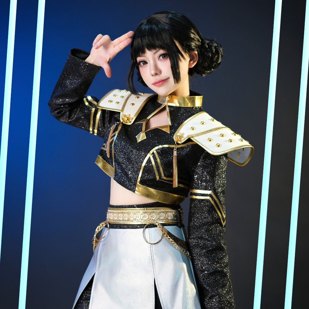 Rolecosplay Kpop Demon Hunter Zoey Golden Black Set Cosplay Costume